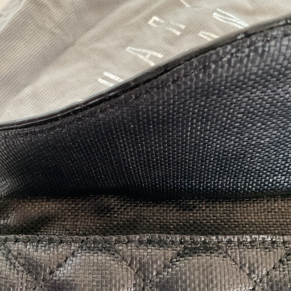 Stuart Weitzman RARE woven Leather Rhinestone Clutch - Picture 15 of 16